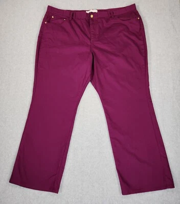 Pantalones de mezclilla Jaclyn Smith Angel Fit para mujer talla grande 24W púrpura nuevos sin etiquetas Foto 1 de 4