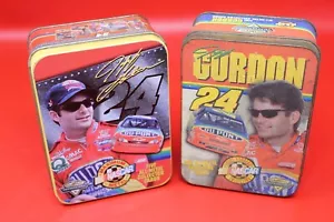 Vintage 1997 Metallic Impressions Jeff Gordon Lot of 2 Tins w/ 9/10 Metal Cards - Picture 1 of 5
