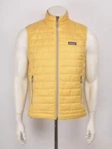 Patagonia Nano Puff Primaloft Insulated Quilted Vest Gilet YELLOW size mens S - Picture 1 of 9