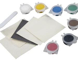 Leather & Vinyl Repair Kit Fix Rip Tear Stain Scratch 7 Colours Professional - Picture 1 of 6