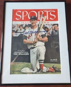Ted Williams JSA Loa Signed Original 8x11 1955 SI Cover Photo Framed Autographed - Picture 1 of 2