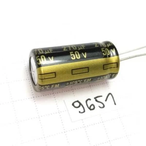 Kondensator 270uF 50V 10x20 105C Elektrolyt Panasonic FM-A niederohmig x2 Stück - Bild 1 von 2