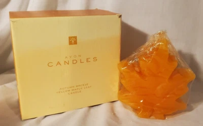 Vela Avon 2000 hoja de arce brisa de otoño perfumada amarillo naranja nueva en caja Foto 1 de 4