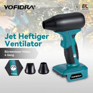 YOFIDRA® 18V Mini Turbo Violent Akku Gebläse Handbläser Super Jet Turbo Fan DE - Bild 1 von 12