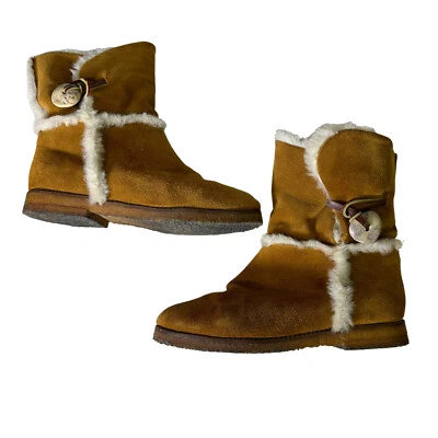 Botas de invierno de gamuza Etienne Aigner para mujer 7,5 beige camel ribete de piel sintética Yukon Foto 1 de 4