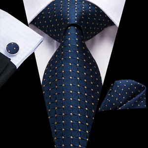 Mens Tie Fashion Designer Necktie Handkerchief Cufflinks Set Extra Long Ties - Picture 1 of 3