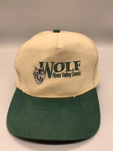 Wolf River Valley Seeds Hat Cap Strapback Beige Green Otto Farming Wisconsin - Picture 1 of 13