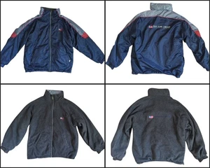 POLO SPORT Ralph Lauren Jacket 2XL Spell Out Reversible Hidden Hood Vintage 90s - Picture 1 of 7