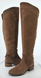 Vince Camuto Karinda Damengröße 7,5 hellbraune Overknee-Wildlederstiefel NEU.  C114 - Bild 1 von 16