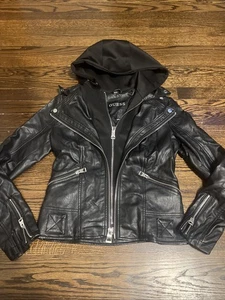 guess lederjacke damen Gr Xs Schwarz Mit Details - Bild 1 von 9