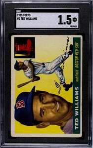 1955 Topps #2 Ted Williams SGC 1.5 - Picture 1 of 2