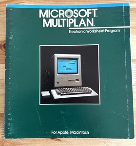 1984 Microsoft Multiplan 1.0 Pre-Excel Spreadsheet Program MANUAL Macintosh 128K - Picture 1 of 9