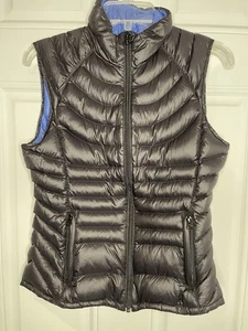 Bernardo Goose Down Vest Black Women's Small Full Zip Puffer Vest Packable - Picture 1 of 6