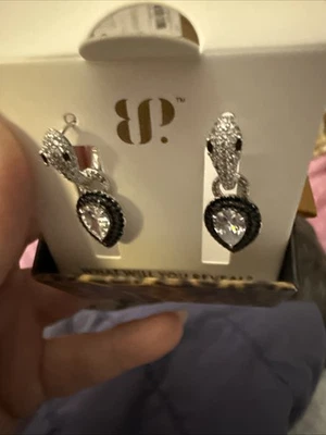 Bomb Party Untamed Earring Fiercely Faceted Rhodium Plating - Image 1 of 2