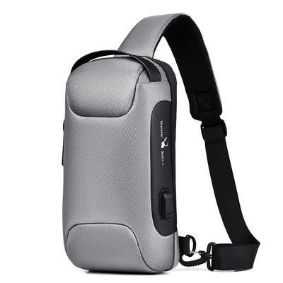 Impermeable USB Bolso Antirrobo Hombres Oxford Bandolera Bolso de Hombro Eslinga Multifunción Foto 1 de 4