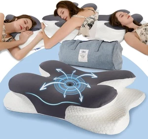 Almohada Almohada Ortopédica, Almohada de Espuma con Memoria Almohada de Apoyo para el Cuello Almohada para la Cabeza - Imagen 1 de 11