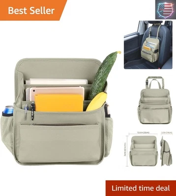 Versátil Organizador de Asiento Delantero - Gran Capacidad con Bolsillos de Malla y Portavasos Foto 1 de 4