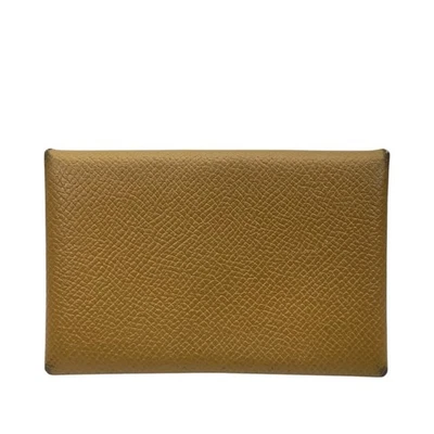 Estuche para tarjetas HERMES Calvi soporte de negocios pase moneda compacto Epsom marrón sello en T 381 Foto 1 de 4