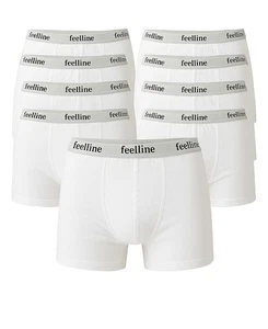Pack de 10 calzoncillos boxer hombre blanco resto calzoncillos slips mezcla algodón OFERTA - Imagen 1 de 3