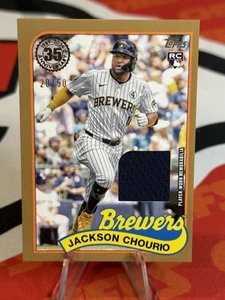 2024 Topps 35 aniversario Jackson Chourio reliquia dorada RC 20/50 - Imagen 1 de 2
