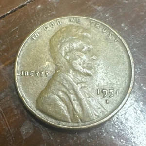 1951 d wheat penny error - Picture 1 of 3