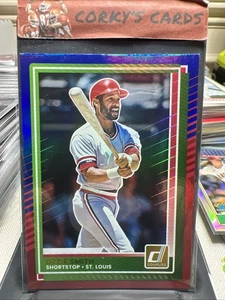 2025 Donruss Panini #3 Ozzie Smith Blu Rosso Foil St Louis Cardinals - Foto 1 di 2