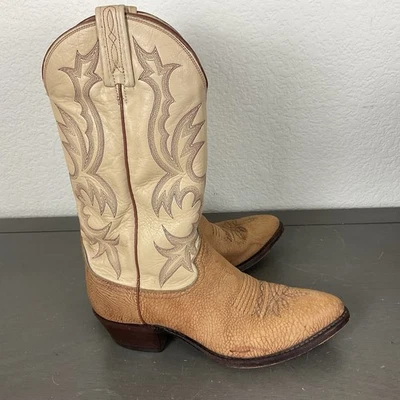 Botas de Vaquero Dan Post Para Hombre Tostadas/Marrones Jirafa Rayas Western Talla 8 D (16742) EE. UU. Foto 1 de 4