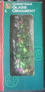 DE COLECCIÓN VIDRIO SOPLADO VERDE ÁRBOL DE NAVIDAD ADORNO DE NAVIDAD ATICO 2000 - Imagen 1 de 9