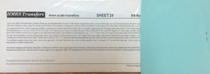 HMRS Transfers Pressfix sheet PX25P BR Revenue wagon lettering Pre-Tops (codes) - Picture 1 of 1