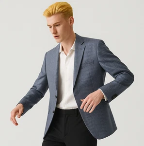 Brooks Brothers Herren Blazer Regent Fit Blau Leinen/Wollmischung Größe 42 L - Bild 1 von 16