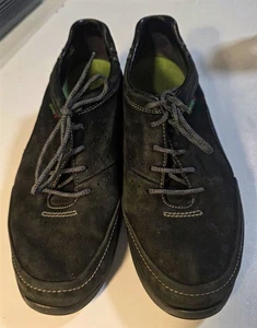 Vintage Women's Sano by Mephisto Black Suede Lace-Up Comfort Shoes (8.5) - Picture 1 of 4