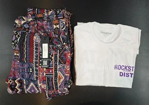Rockstar Original Herren T-Shirt Large Lake weiß/lila & Gr. 34 Gobelin Jeans - Bild 1 von 14