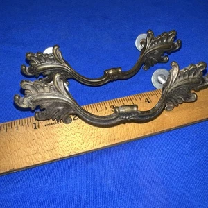 2 Vintage Schranktür Schubladengriffe Sekretär usw, gebraucht - Bild 1 von 6