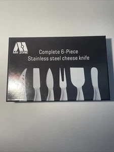 Complete 6-Piece Stainless Steal Cheese Knife Set - Picture 1 of 3