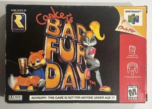Conker's Bad Fur Day - Nintendo 64 N64 Complete in Box CIB Authentic Tested - Picture 1 of 24