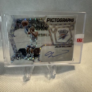 2023-24 Panini Mosaic Jalen Williams White Prizm Pictographs Auto #/25 OKC SSP - Picture 1 of 3