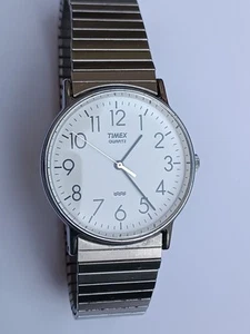 Timex Indiglo silver tone mens LA Cell stainless steel expansion quartz watch - Picture 1 of 5