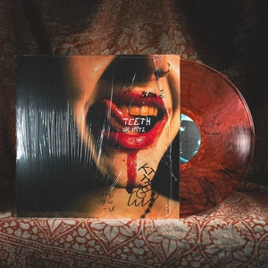 SIGNED Die Spitz Teeth Evangeline RED MARBLE vinyl sleater kinney bikini kill lp - Picture 1 of 6