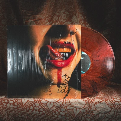SIGNED Die Spitz Teeth Evangeline RED MARBLE vinyl sleater kinney bikini kill lp - Image 1 of 4