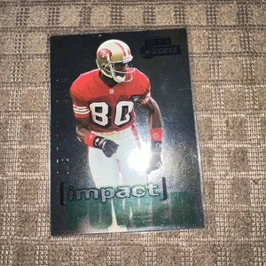 CARTOLINA CALCIO SKYBOX IMPACT POWER SAN FRANCISCO 49ERS 1995 #IP11 JERRY RICE - Foto 1 di 3