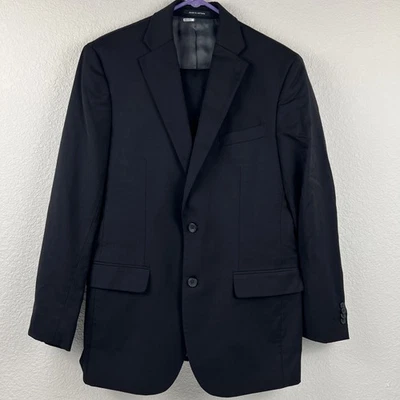 Awearness Kenneth Cole Suit Mens 38 Long/Pants 34 x 29 Wool Blend Black 2 Piece - Image 1 of 4