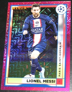 2022-2023 Topps Chrome Merlin UCL Lionel Messi Pink Mojo # 026/275 Refractor - Picture 1 of 3