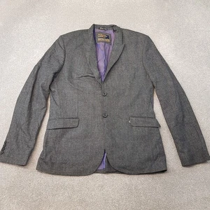 Superdry Mens Jacket 2XL XXL Grey Check Blazer Wool Fitted Country Hunting - Picture 1 of 12