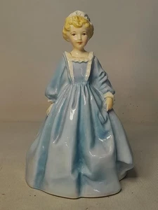 1935-1983 Royal Worcester GRANDMOTHER'S DRESS Blue Figurine 7 Photos RW3081 - Picture 1 of 7