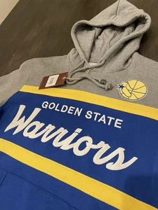 Felpa con cappuccio Mitchell & Ness Golden State Warriors Head Coach nuova con etichette taglia Large $110 - Foto 1 di 6