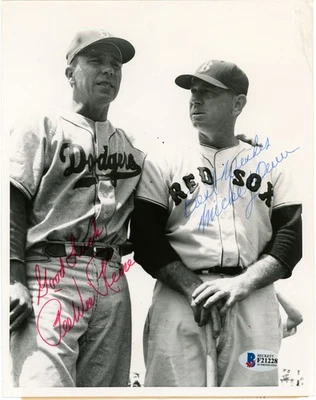 Pee Wee Reese & Mickey Owen Autographed Signed 7x9 Photo Beckett BAS #F21228 - Image 1 of 2