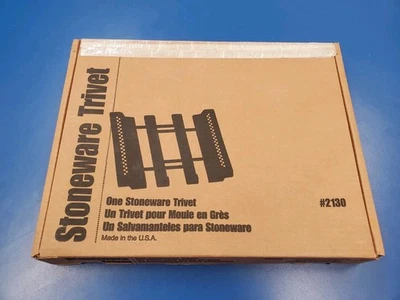 Pampered Chef Stoneware Trivet Adjustable Wood Trivet Cooling/Carry Rack NIB - Image 1 of 3