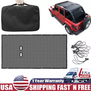 Sun Shade for Jeep Wrangler JL Sunshade Top Front+Rear+Trunk Mesh Screen Cover - Picture 1 of 14