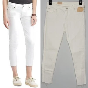 Denim & Supply Ralph Lauren Morgan White Crop Skinny Raw Hem Jeans Size 30 - Bild 1 von 8