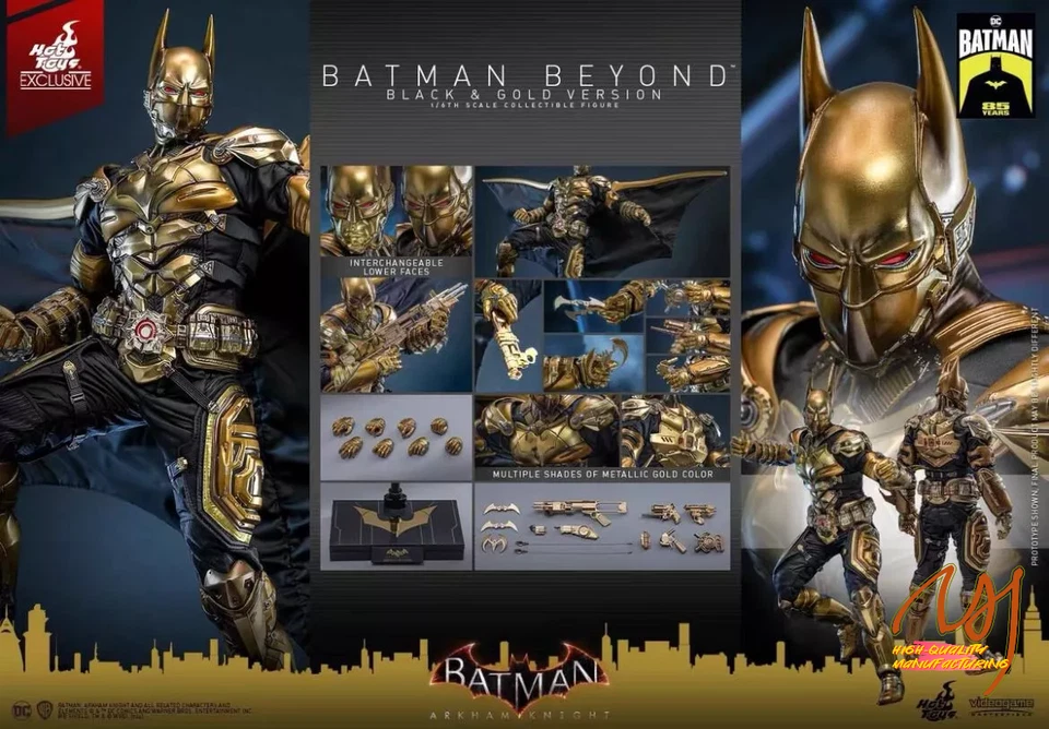 Nuevo Hot Toys VGM64 BATMAN: ARKHAM KNIGHT 1/6 BATMAN BEYOND BLACK & GOLD VER. Foto 1 de 1